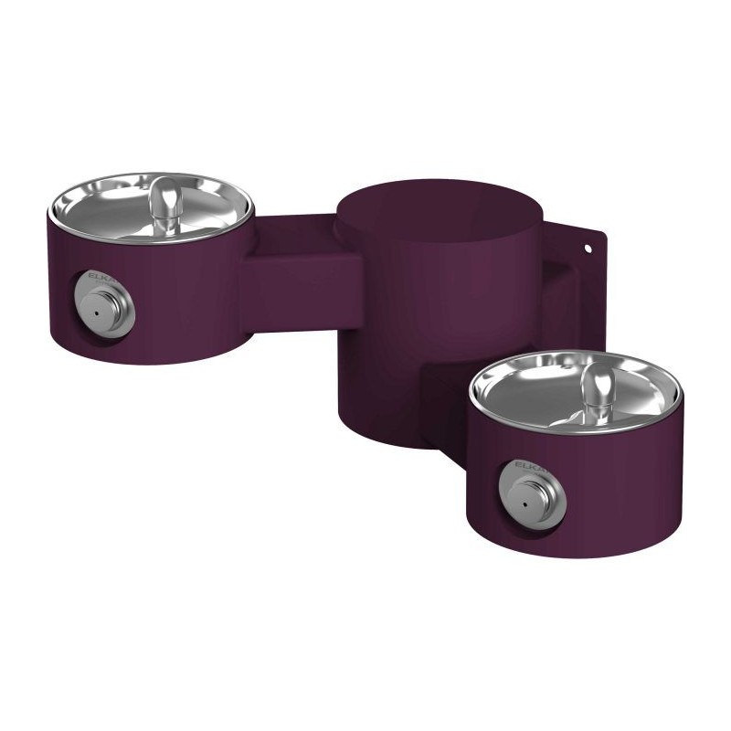 Вуличний дворівневий настінний питний фонтанчик без фільтраціі та охолодження UDF3202 - Фіолетовий