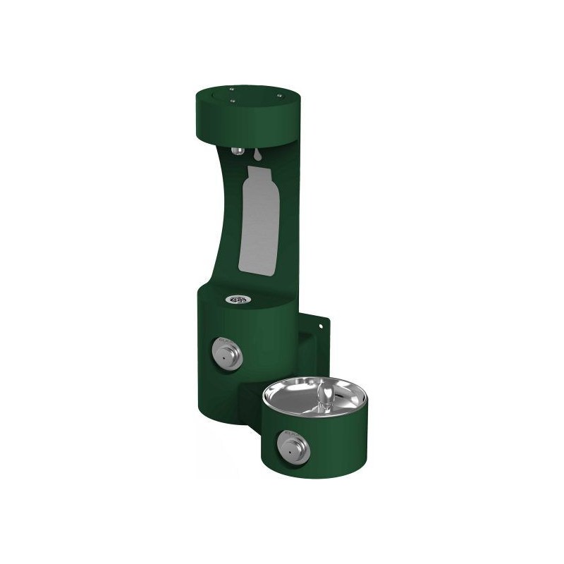 Вуличний настінний питний фонтанчик зі станцією набору пляшки UDF3201H2OS - Зелений