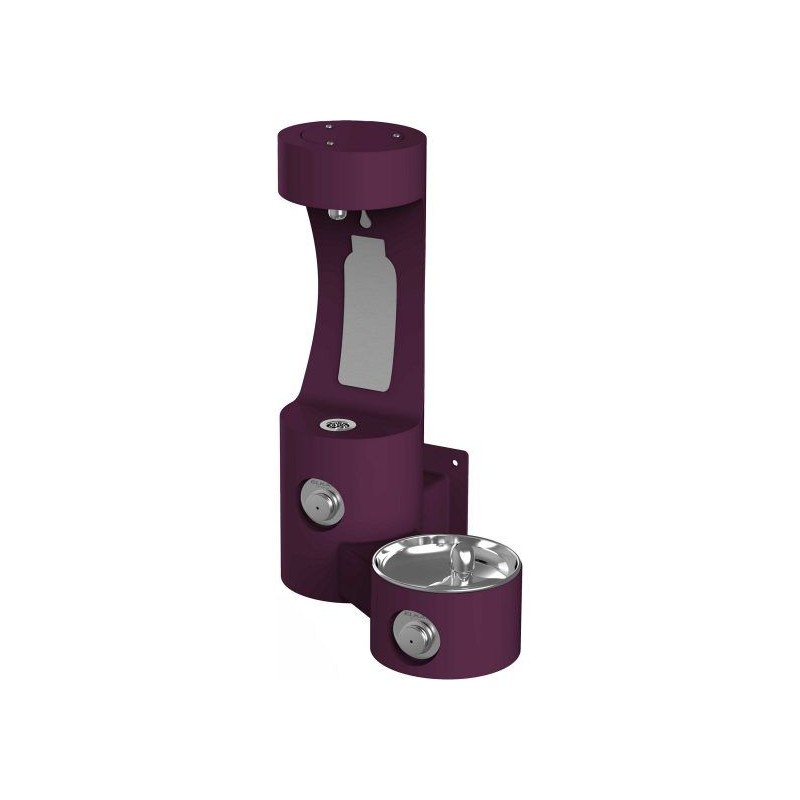 Вуличний настінний питний фонтанчик зі станцією набору пляшки UDF3201H2OS - Фіолетовий