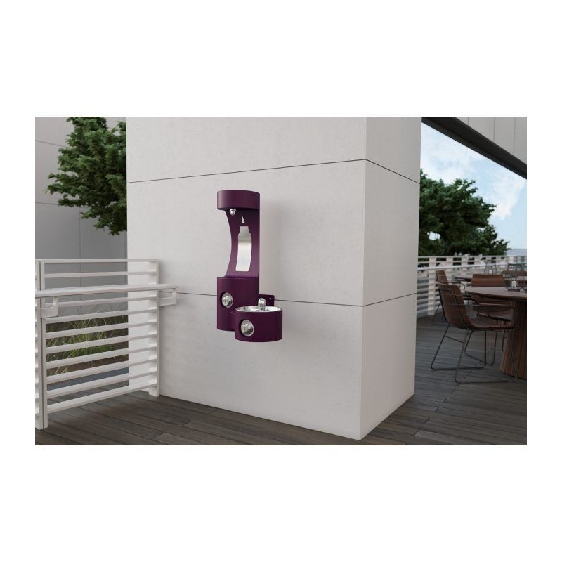 Вуличний настінний питний фонтанчик зі станцією набору пляшки UDF3201H2OS - Фіолетовий