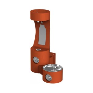 Вуличний настінний питний фонтанчик зі станцією набору пляшки UDF3201H2OS - Теракотовий