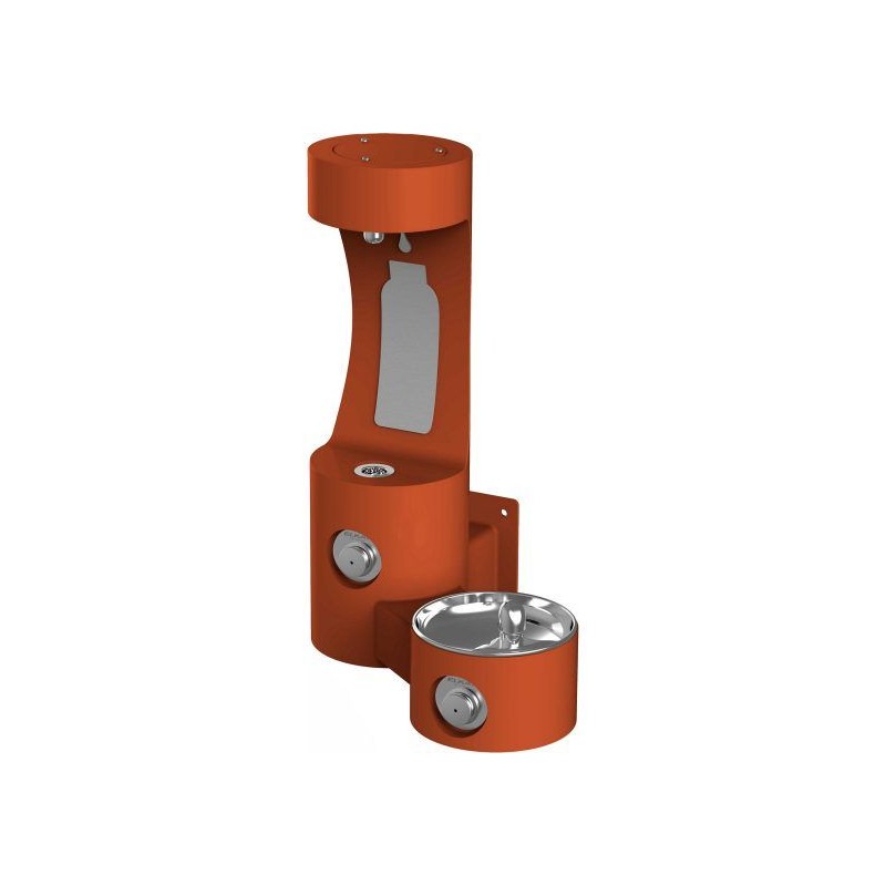 Вуличний настінний питний фонтанчик зі станцією набору пляшки UDF3201H2OS - Теракотовий