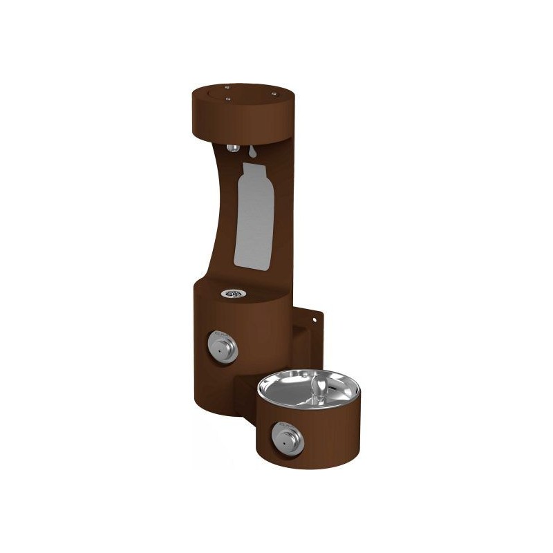 Вуличний настінний питний фонтанчик зі станцією набору пляшки UDF3201H2OS - Коричневий