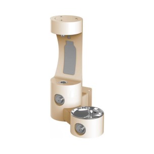 Вуличний настінний питний фонтанчик зі станцією набору пляшки UDF3201H2OS - Бежевий