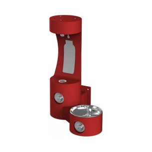 Вуличний настінний питний фонтанчик зі станцією набору пляшки UDF3201H2OS - Червоний