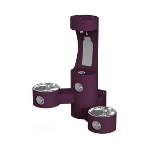 Вуличний настінний дворівневий питний фонтанчик зі станцією налива пляшки UDF3202H2OS без фільтраціі та охолодження - Фіолетовий