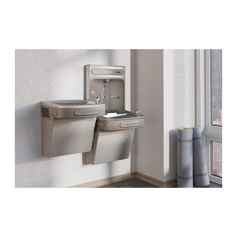 Дворівневий питний фонтанчик з автоматичною станцією набора пляшки, з охолодженням та підігрівом води з фільтрацією UDF3502H2OQH