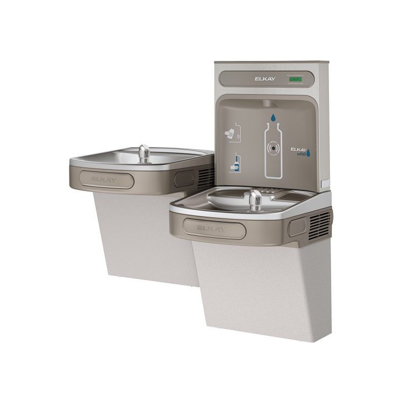 Дворівневий питний фонтанчик з автоматичною станцією набора пляшки, з охолодженням та підігрівом води з фільтрацією UDF3502H2OQH