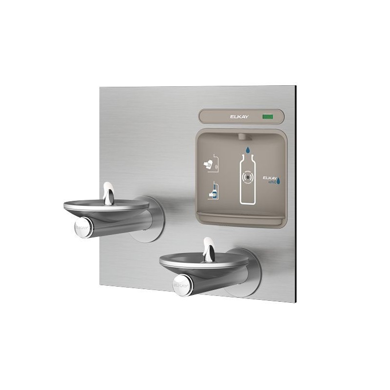 Вбудований двороівневий питний фонтанчик UDF1202RH2O зі станцією набора пляшки,з фильтром, без охолодження