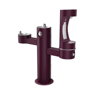 Вуличний трирівневий питний фонтанчик зі станцією набору пляшок з фільтрацією, без охолодження UDF3312RH2OS - Фіолетовий