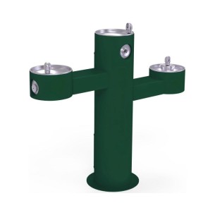 Вуличний трирівневий питний фонтанчик з фільтрацією, без охолодження UDF3313 - Зелений