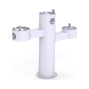 Вуличний трирівневий питний фонтанчик з фільтрацією, без охолодження UDF3313 - Білий