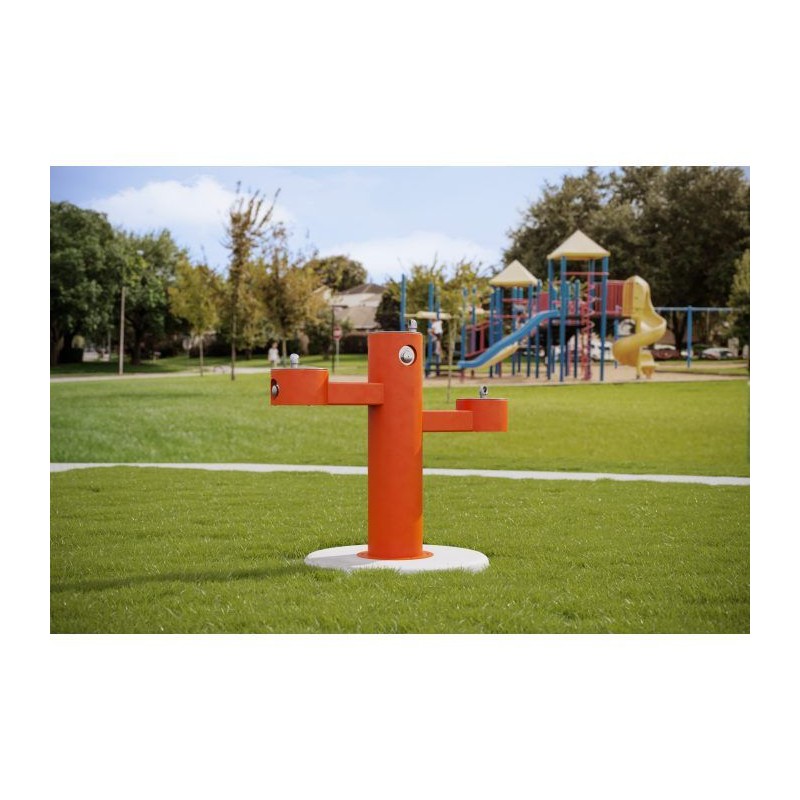 Вуличний трирівневий питний фонтанчик з фільтрацією, без охолодження UDF3313 - Помаранчевий