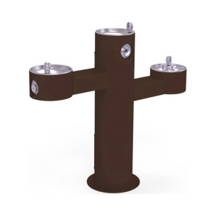 Вуличний трирівневий питний фонтанчик з фільтрацією, без охолодження UDF3313 - Коричневий