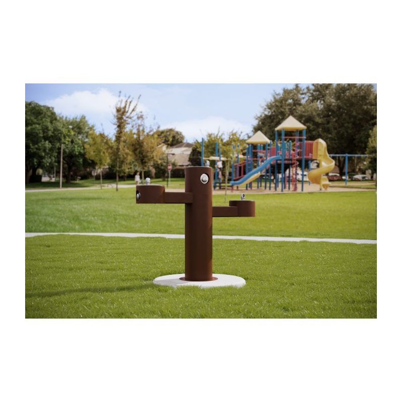 Вуличний трирівневий питний фонтанчик з фільтрацією, без охолодження UDF3313 - Коричневий