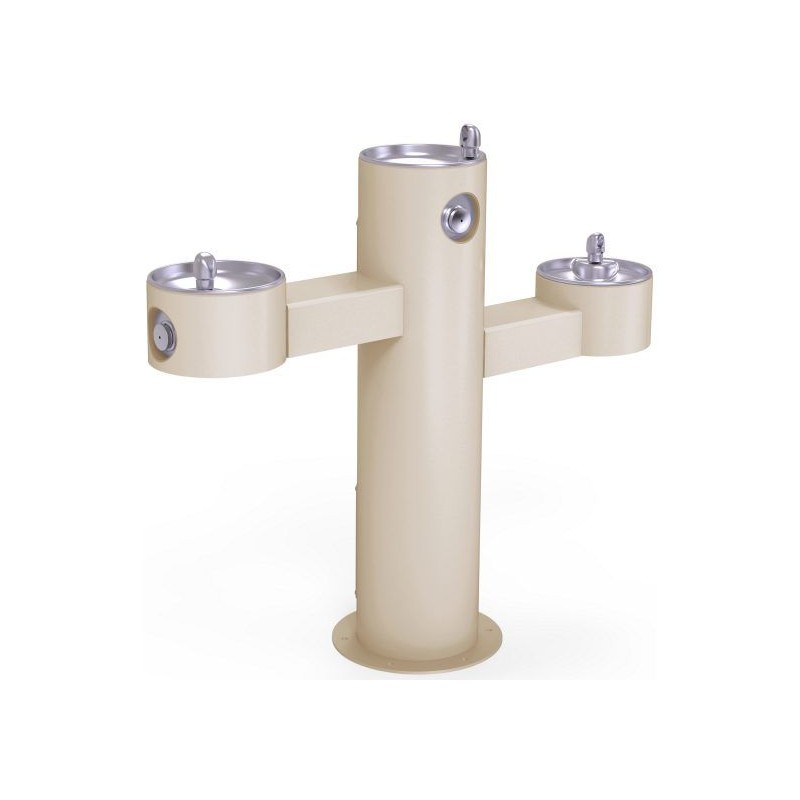 Вуличний трирівневий питний фонтанчик з фільтрацією, без охолодження UDF3313 - Бежевий