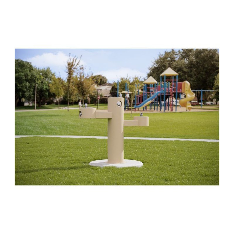 Вуличний трирівневий питний фонтанчик з фільтрацією, без охолодження UDF3313 - Бежевий