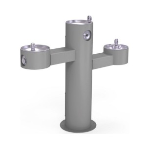 Вуличний трирівневий питний фонтанчик з фільтрацією, без охолодження UDF3313 - Сірий