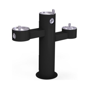 Вуличний трирівневий питний фонтанчик з фільтрацією, без охолодження UDF3313 - Чорний