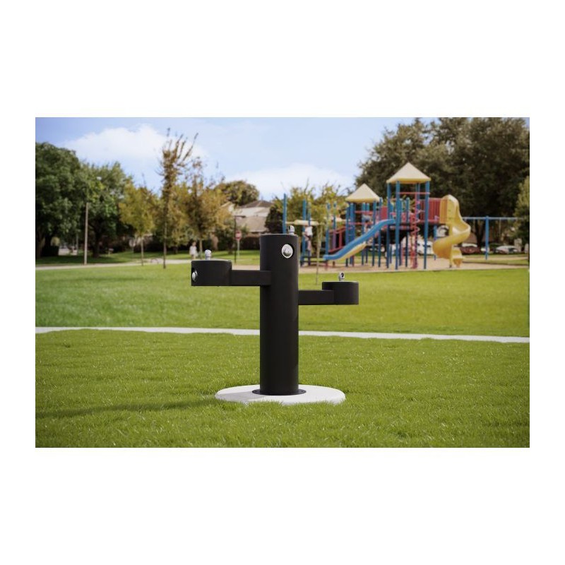 Вуличний трирівневий питний фонтанчик з фільтрацією, без охолодження UDF3313 - Чорний