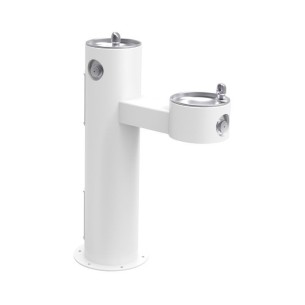 Вуличний дворівневий питний фонтанчик з фільтрацією, без охолодження UDF3312 - Білий