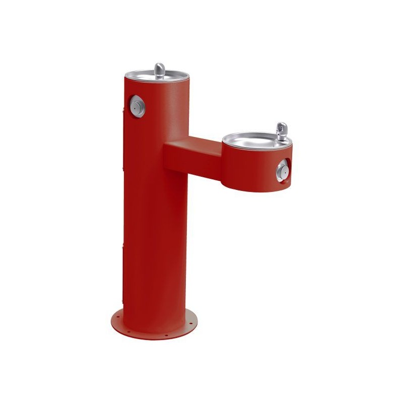 Вуличний дворівневий питний фонтанчик з фільтрацією, без охолодження UDF3312 - Червоний