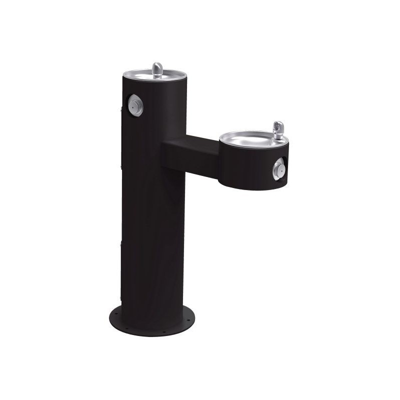 Вуличний дворівневий питний фонтанчик з фільтрацією, без охолодження UDF3312 - Чорний