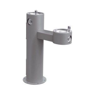 Вуличний дворівневий питний фонтанчик з фільтрацією, без охолодження UDF3312 - Сірий