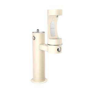 Вуличний дворівневий питний фонтанчик із заправочною станцією для пячшок UDF3310RH2OS з фільтрациєю, без охолодження - Бежевий