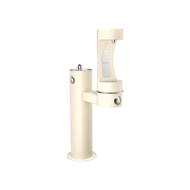 Вуличний дворівневий питний фонтанчик із заправочною станцією для пячшок UDF3310RH2OS з фільтрациєю, без охолодження - Бежевий