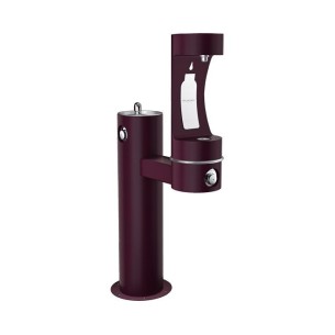 Вуличний дворівневий питний фонтанчик із заправочною станцією для пячшок UDF3310RH2OS з фільтрациєю, без охолодження - Фіолетови