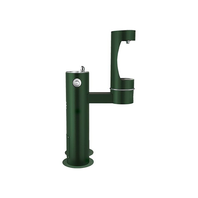 Вуличний дворівневий питний фонтанчик із заправочною станцією для пляшок та зоостанцією для тварин UDF3312RH2OSZ з фільтрацією,