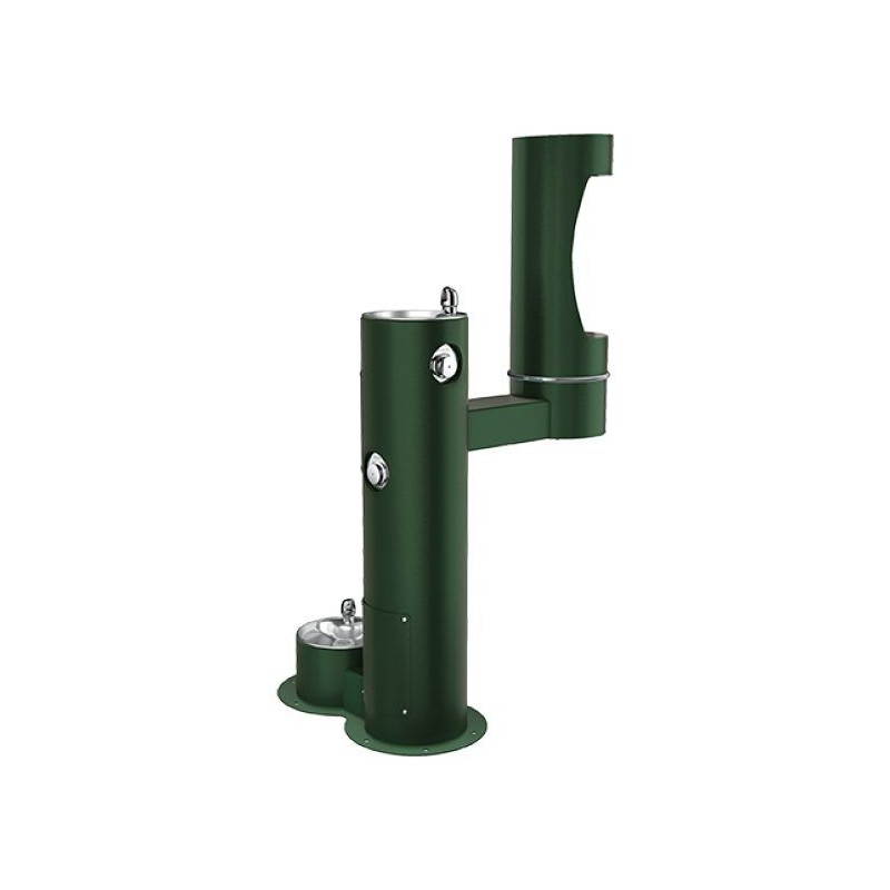 Вуличний дворівневий питний фонтанчик із заправочною станцією для пляшок та зоостанцією для тварин UDF3312RH2OSZ з фільтрацією,