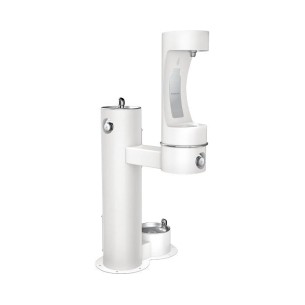 Вуличний дворівневий питний фонтанчик із заправочною станцією для пляшок та зоостанцією для тварин UDF3312RH2OSZ з фільтрацією,