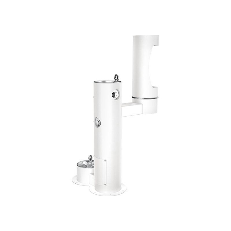 Вуличний дворівневий питний фонтанчик із заправочною станцією для пляшок та зоостанцією для тварин UDF3312RH2OSZ з фільтрацією,