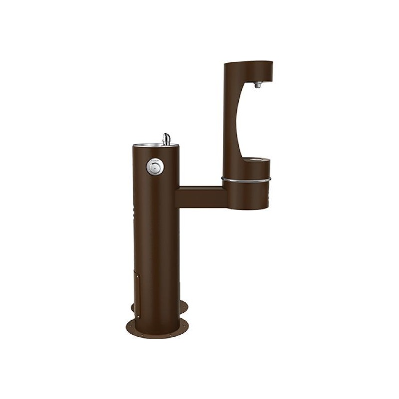 Вуличний дворівневий питний фонтанчик із заправочною станцією для пляшок та зоостанцією для тварин UDF3312RH2OSZ з фільтрацією,