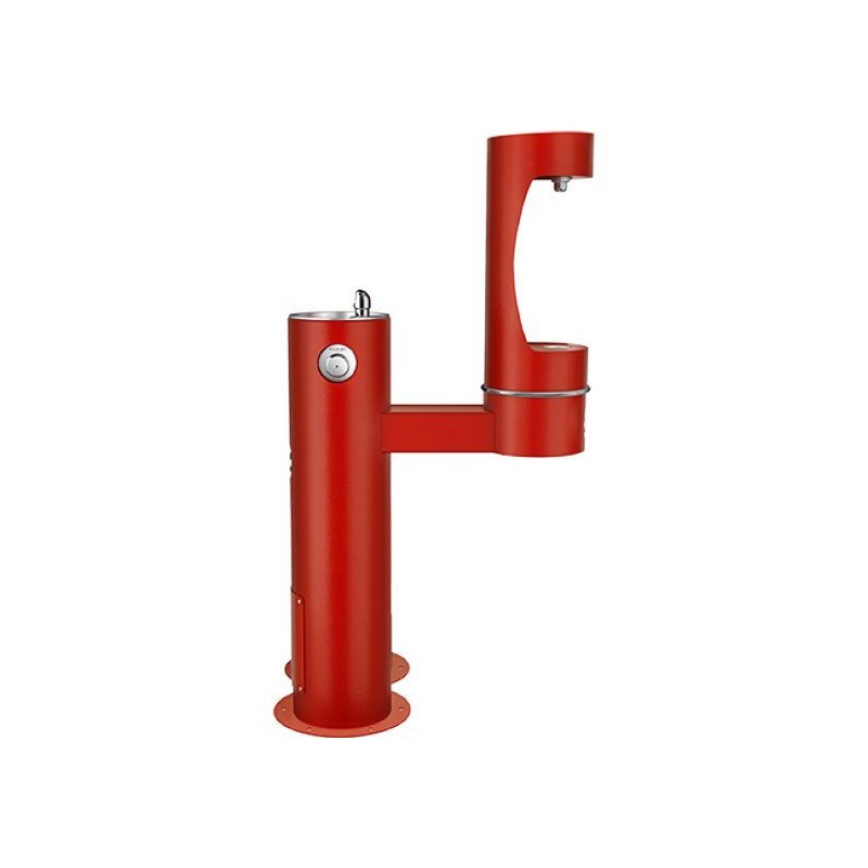 Вуличний дворівневий питний фонтанчик із заправочною станцією для пляшок та зоостанцією для тварин UDF3312RH2OSZ з фільтрацією,