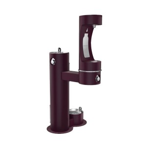 Вуличний дворівневий питний фонтанчик із заправочною станцією для пляшок та зоостанцією для тварин UDF3312RH2OSZ з фільтрацією,