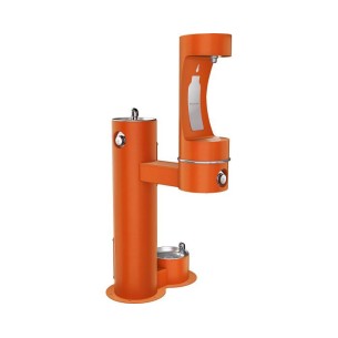 Вуличний дворівневий питний фонтанчик із заправочною станцією для пляшок та зоостанцією для тварин UDF3312RH2OSZ з фільтрацією,