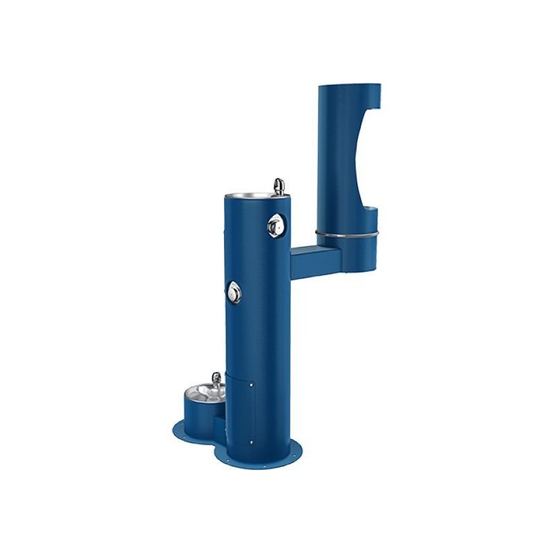 Вуличний дворівневий питний фонтанчик із заправочною станцією для пляшок та зоостанцією для тварин UDF3312RH2OSZ з фільтрацією,