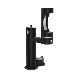 Вуличний дворівневий питний фонтанчик із заправочною станцією для пляшок та зоостанцією для тварин UDF3312RH2OSZ з фільтрацією,