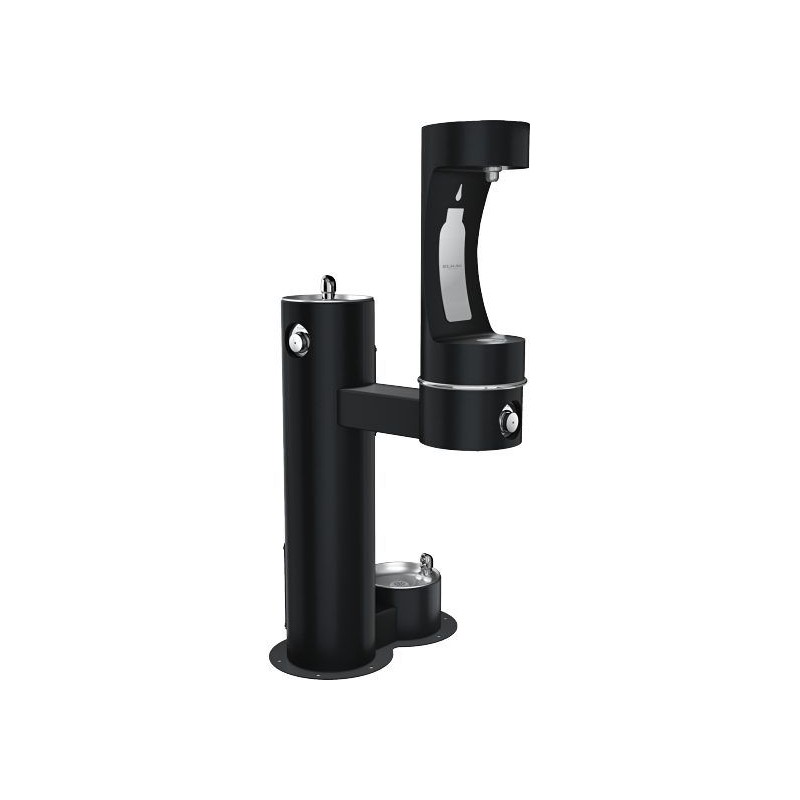 Вуличний дворівневий питний фонтанчик із заправочною станцією для пляшок та зоостанцією для тварин UDF3312RH2OSZ з фільтрацією,