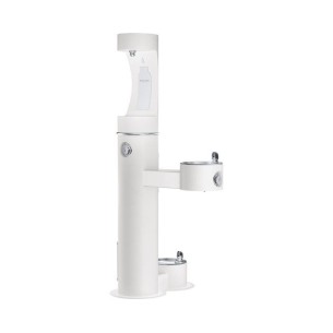 Вуличний дворівневий питний фонтанчик зі станцією набора пляшок та зоостанцією для тварин UDF3311CH2OSZ з фільтрацією, без охоло