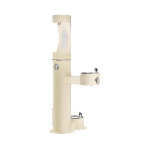 Вуличний дворівневий питний фонтанчик зі станцією набора пляшок та зоостанцією для тварин UDF3311CH2OSZ з фільтрацією, без охоло