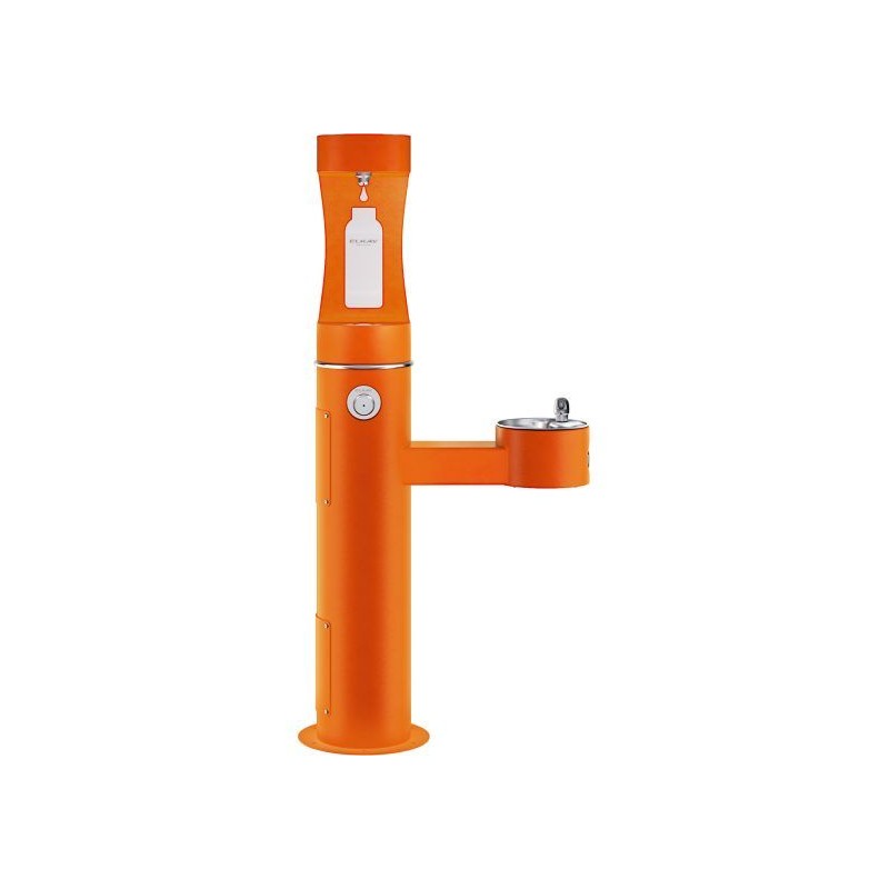 Вуличний питний фонтанчик UDF3310CH2OS зі станцією для пляшок з фільтрацією, без охолодження - Помаранчевий