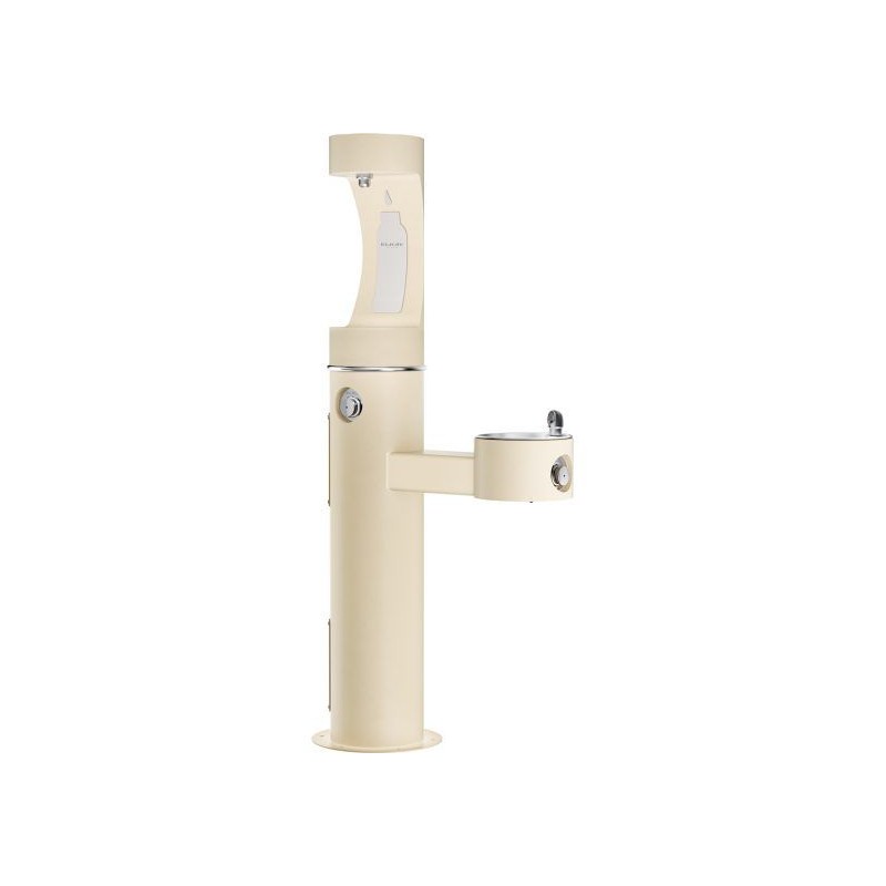 Вуличний питний фонтанчик UDF3310CH2OS зі станцією для пляшок з фільтрацією, без охолодження - Бежевий