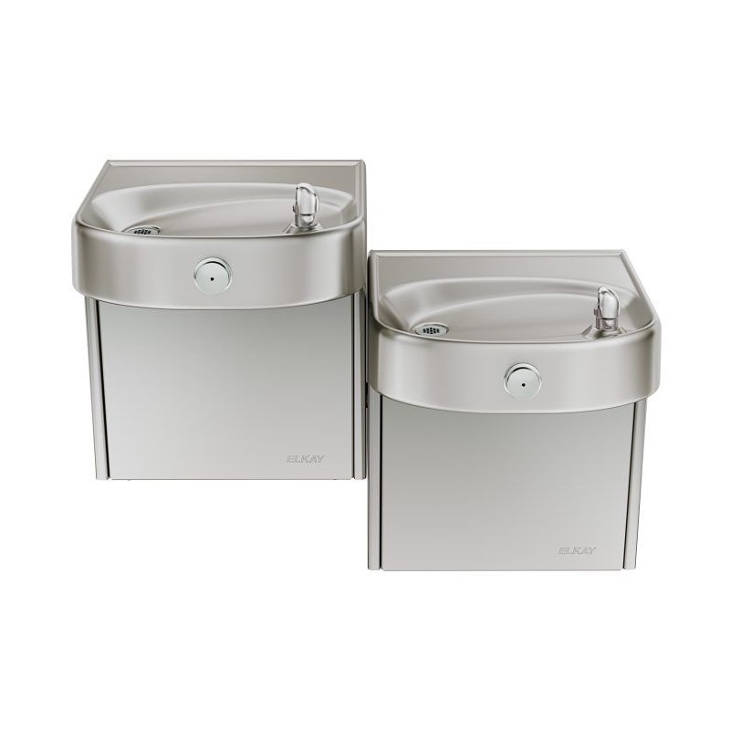 Elkay Cooler Дворівневий питний фонтанчик ADA Фільтрований, нержавіючий, антивандальний, без охолодження