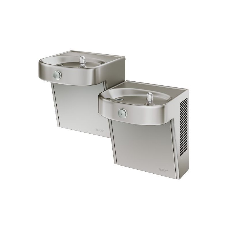 Elkay Cooler Дворівневий питний фонтанчик ADA Фільтрований, нержавіючий, антивандальний, без охолодження